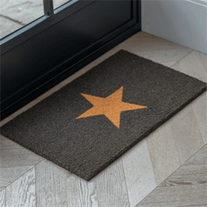 Garden Trading Star Doormat Black Small